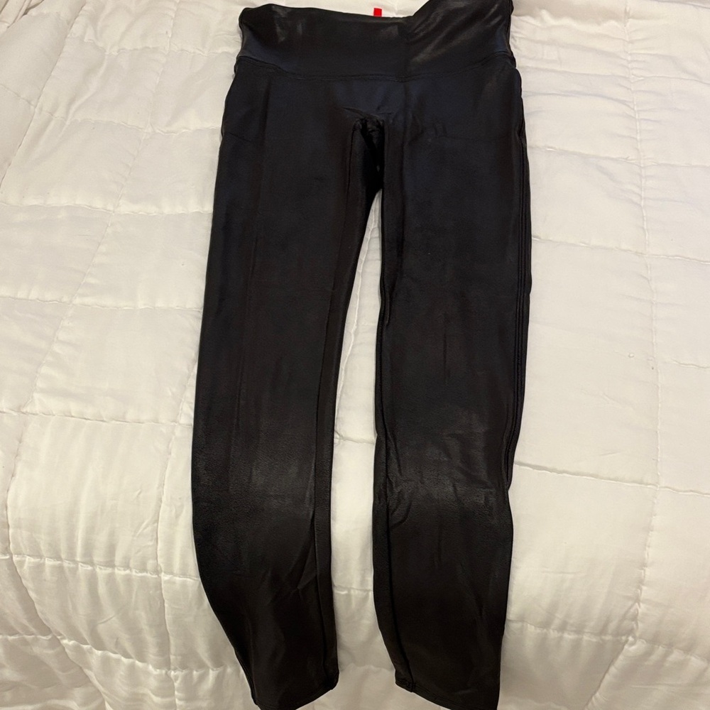 SPANX Faux Leather Black Leggings